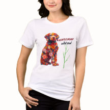 Camiseta de Cachorro Floral | Design de Cachorro F