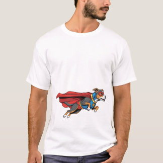 Camiseta de Cachorro Fofo com Fantasia de Herói