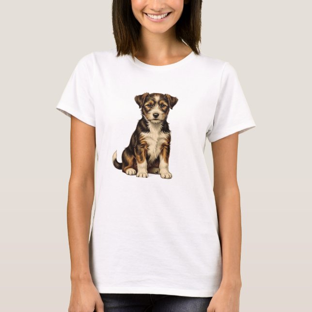 Camiseta de Cachorro Fofo para Mulheres | Adorável (Frente)