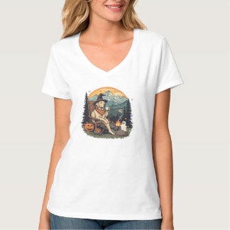Camiseta de Cachorro - Golden Retriever Halloween