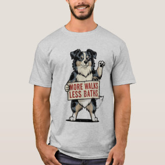Camiseta de Cachorro Mais Passeios Menos Banhos