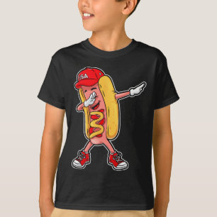 Camiseta De Cachorro-Quente Com Dabbing 4 De Julho