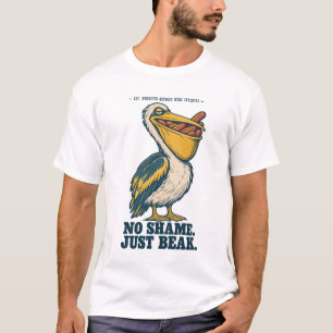 Camiseta de Cachorro-Quente de Pelicano Engraçado