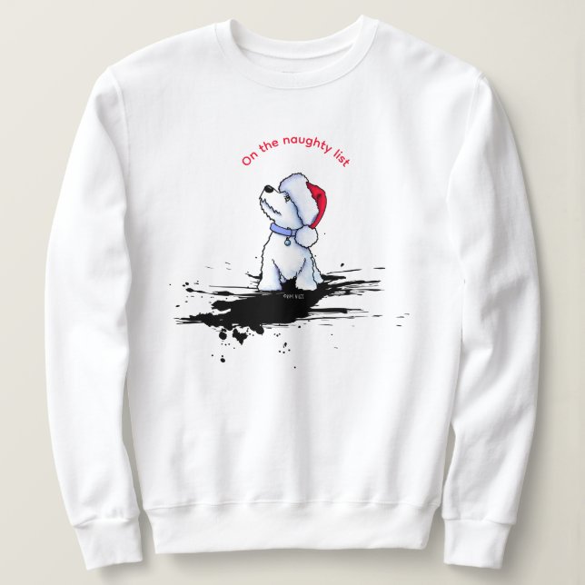 Camiseta de Cachorro Westie de Natal (Frente do Design)