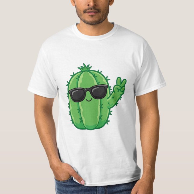 Camiseta de cacto feliz (Frente)