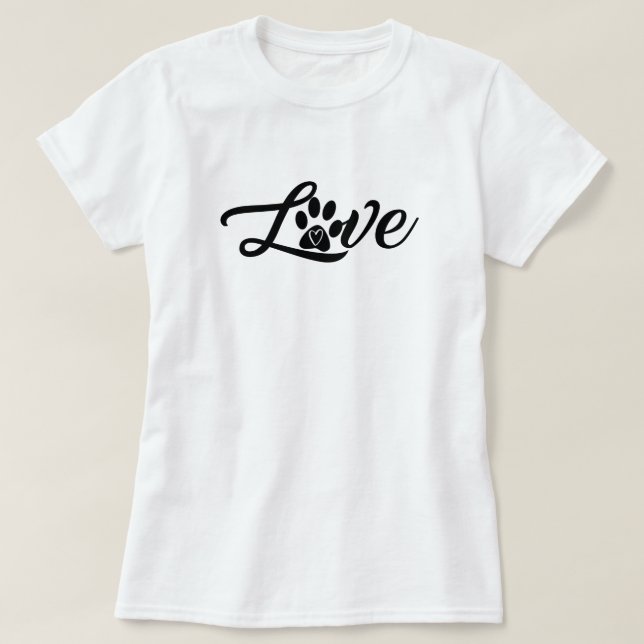 Camiseta de Cães com Amor (Frente do Design)