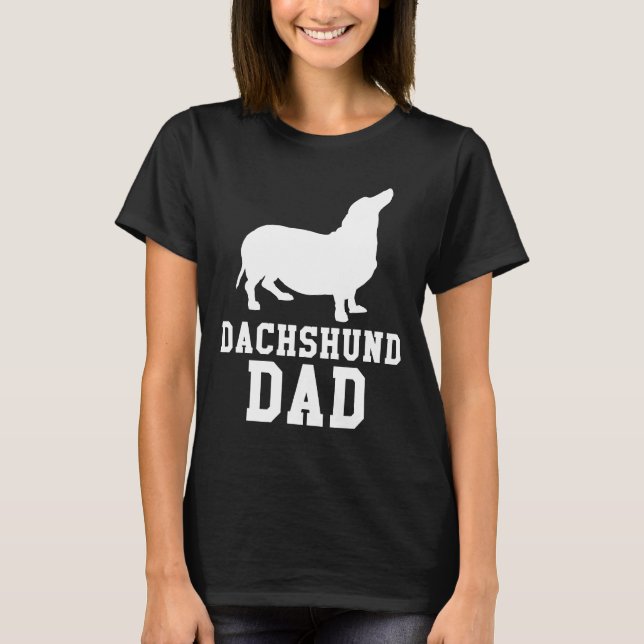 Camiseta de Cães de Dachshund Pai (Frente)