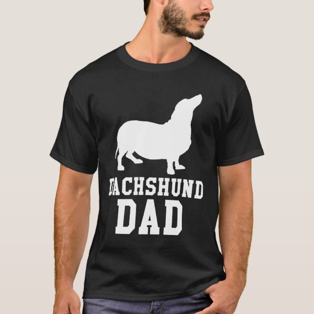 Camiseta de Cães de Dachshund Pai (Frente)