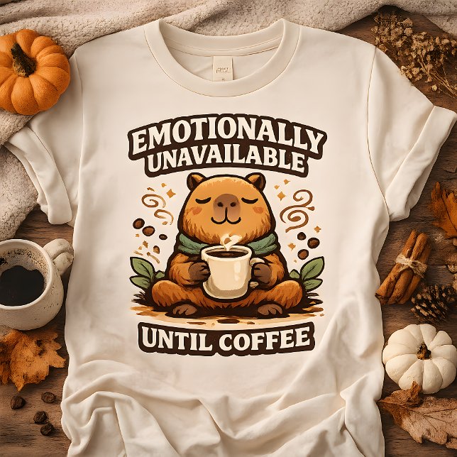 Camiseta de Café Capivara Emocionalmente Indisponí (Criador carregado)