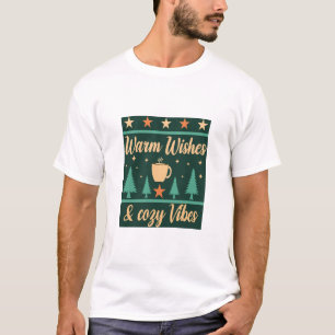 Camiseta de Café de Inverno Desejos Quentes & Vibr