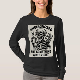 Camiseta de Café do Esqueleto Não Diagnosticado