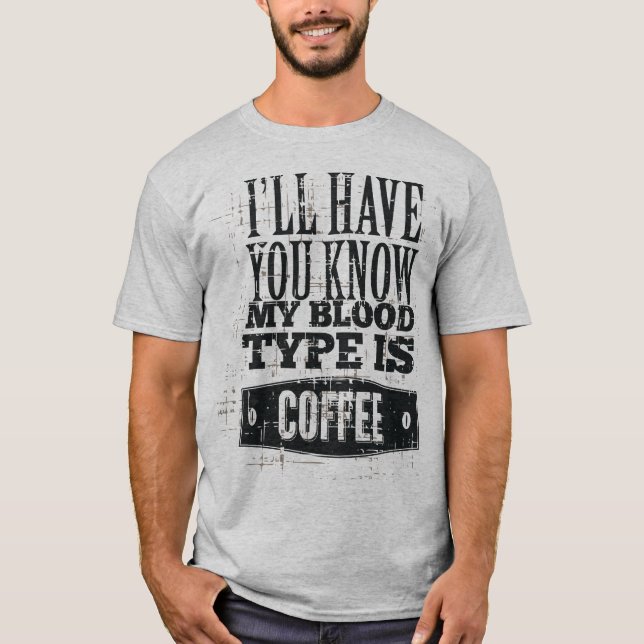 Camiseta de café humorística masculina (Frente)