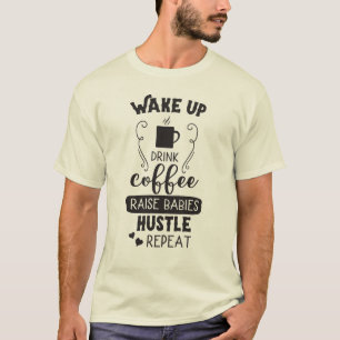 Camiseta de café personalizada, bonitinha, de uso