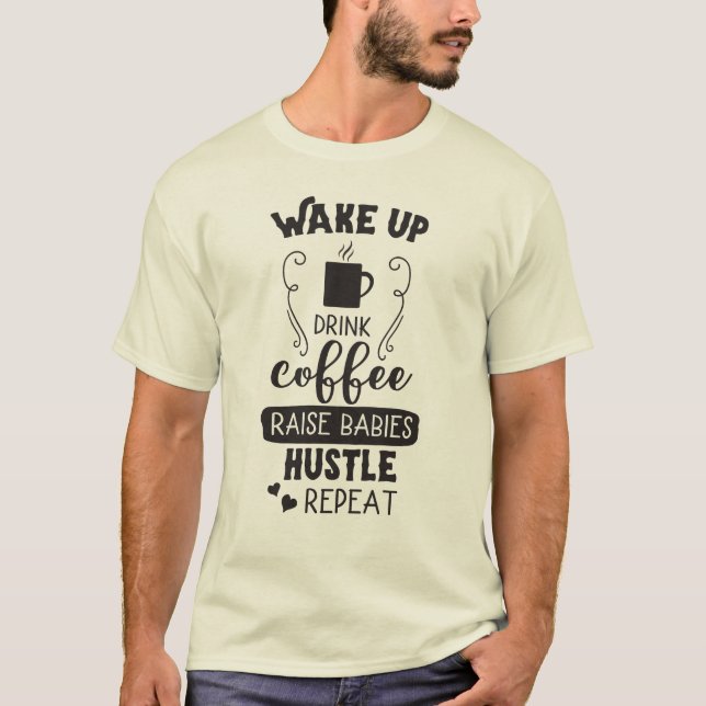 Camiseta de café personalizada, bonitinha, de uso  (Frente)