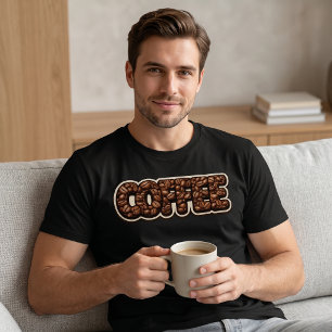 Camiseta de Café Tipografia de Grão Torrado
