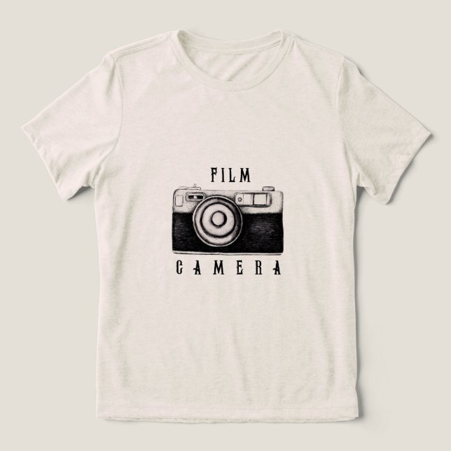 Camiseta de Câmera de Filme (Design frontal)