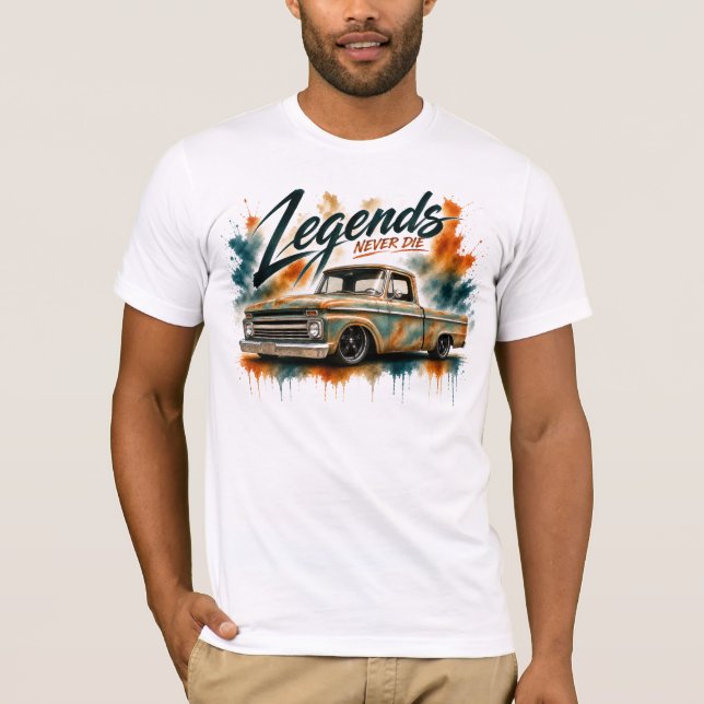 Camiseta de Caminhão Clássico e Hot Rod (Frente)