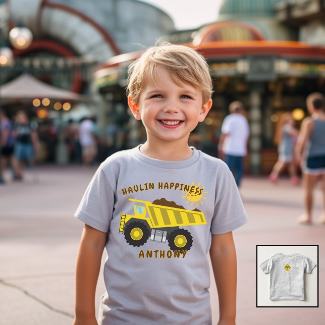 Camiseta de Caminhão de Carga para Crianças Pequen (Criador carregado)