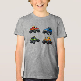 Camiseta de Caminhão Monstro Infantil com Nome Per