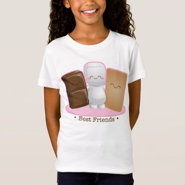 Camiseta De "camisa da boneca das meninas dos amigos (Frente)