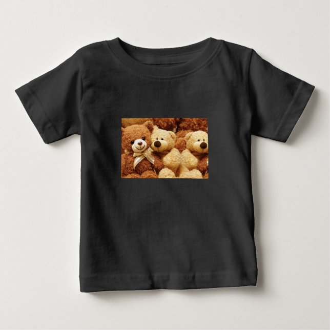 Camiseta de camisa de bebê do urso de pelúcia (Frente)