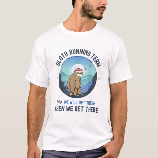 Camiseta de Camisa de Preguiça Correndo (Frente)