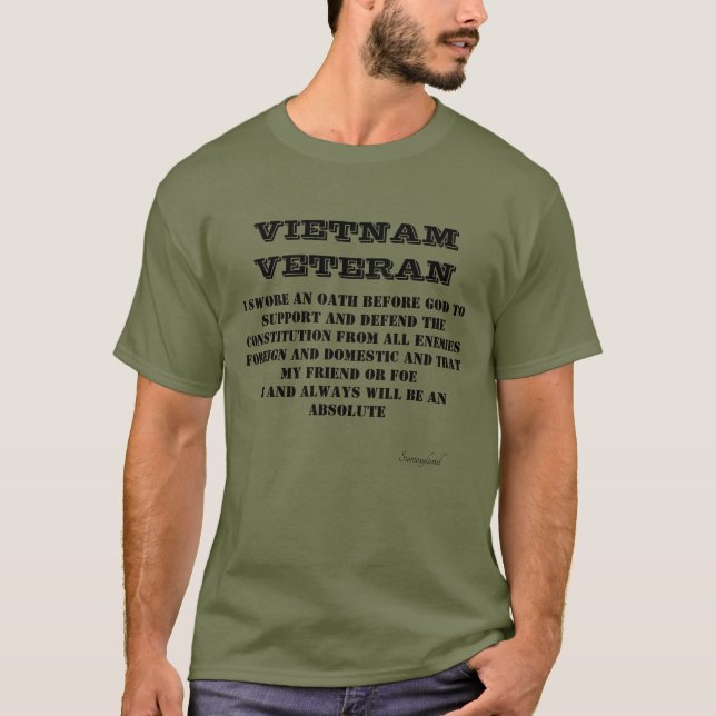 Camiseta de Camiseta Verde de Oath VETERAN (Frente)