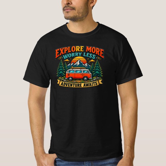 Camiseta de Camping Aventura Retro (Frente)