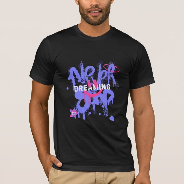 Camiseta de Canvas Curta com Folha (Frente)