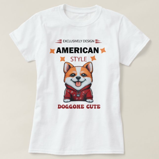 Camiseta de cão (Frente do Design)