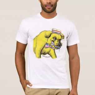 Camiseta de cão amarela irracional