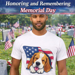 Camiseta de cão Beagle Patriota