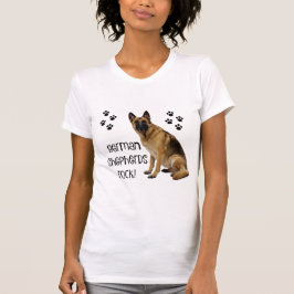 Camiseta de cão bonito! Rocha dos german shepherd!