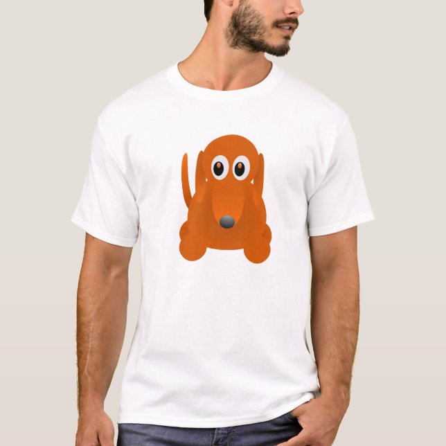 Camiseta de cão de design de linguiça (Frente)
