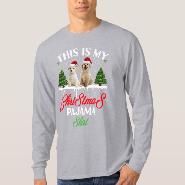 Camiseta de cão de Natal, Camisa de Rosto de Cacho (Frente)