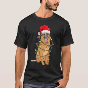Camiseta de cão de Natal, Paj German shepherd de N