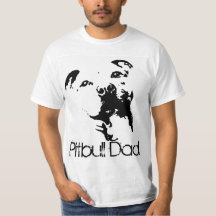 Camiseta de cão do pai de Pitbull
