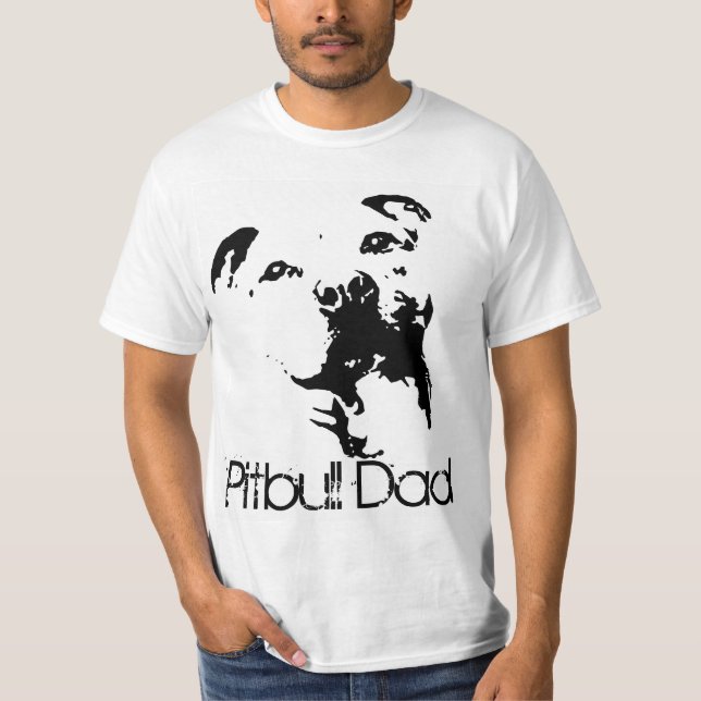 Camiseta de cão do pai de Pitbull (Frente)