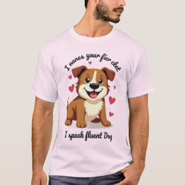 Camiseta de cão fluente