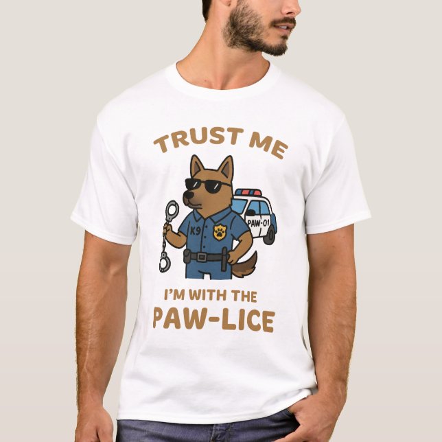 Camiseta de cão Oficial de Peixe-Pata - Humor Tee  (Frente)