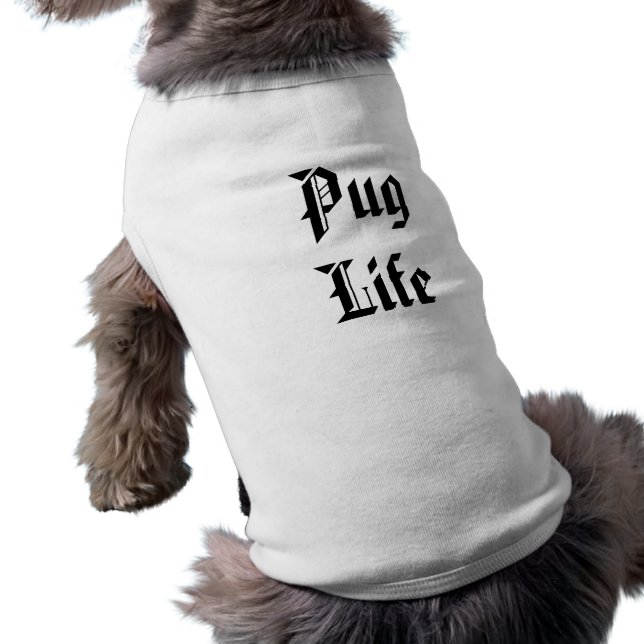 Camiseta de cão Pug Life (Verso)