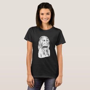 Camiseta de Caricatura de Esboço Expressivo Engraç