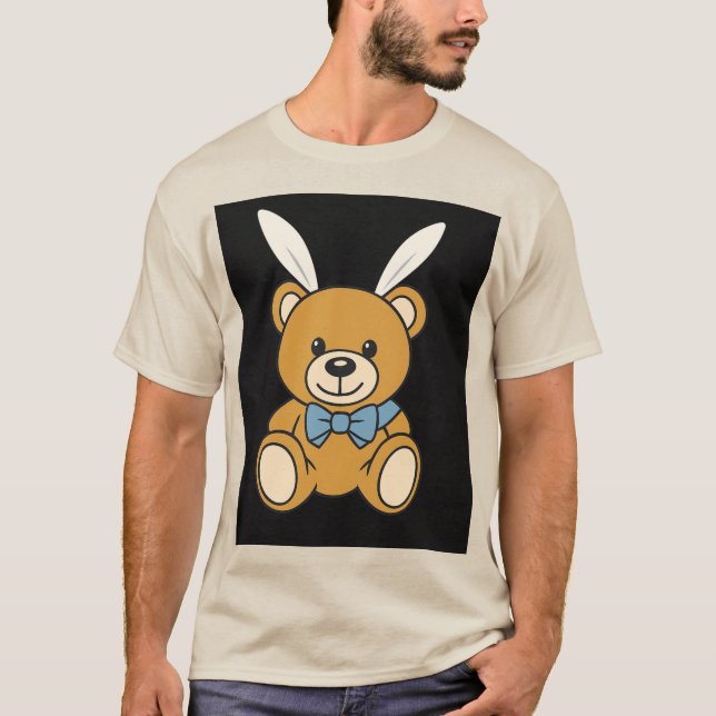 Camiseta de Caricatura do Urso de Teddy (Frente)