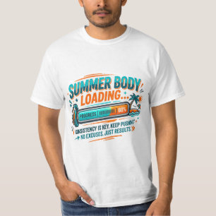Camiseta de Carregamento de Corpo de Verão Meta de