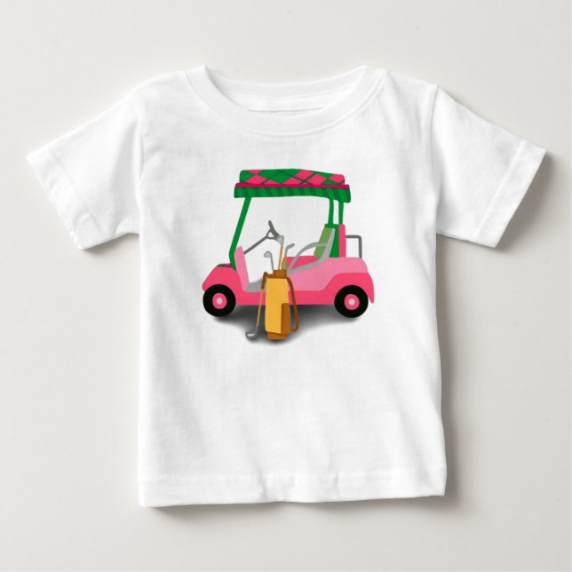 Camiseta de carrinho de golfe Pretty in Pink (Frente)