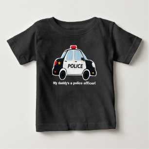 Camiseta De Carro Da Polícia - Bebê - Toddler - Cr