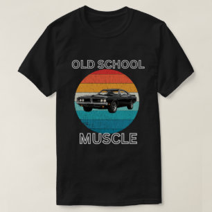 Camiseta de carro muscular retrô estilo old school
