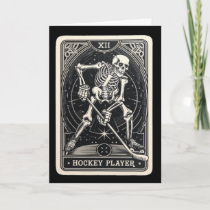 Camiseta de Cartão Tarot Esqueleto de Hóquei no Ge