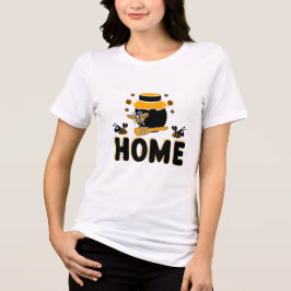 Camiseta de Cartoon Bee Honey Jar "HOME"