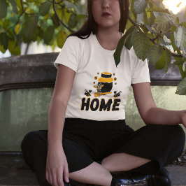 Camiseta de Cartoon Bee Honey Jar "HOME"